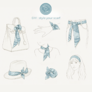 Butterfly scarf πράσινο - Image 3