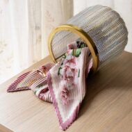 Butterfly scarf ροζ